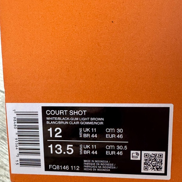 Brand New Nike Court Shot “White Black Gum” Men\'s Shoes FQ8146 112 main image 5